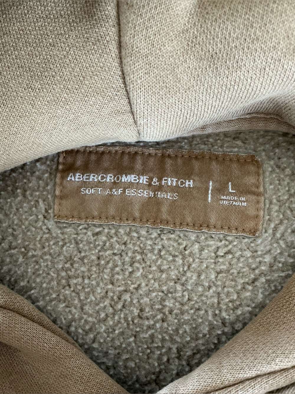 Abercrombie & Fitch Men’s Tan/Brown Soft Essential Oversized Pullover Hoodie L - Picture 3 of 8